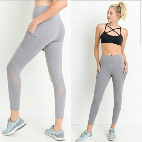 SB Glam Pants - Lavender Highwaist Mesh Workout Legging